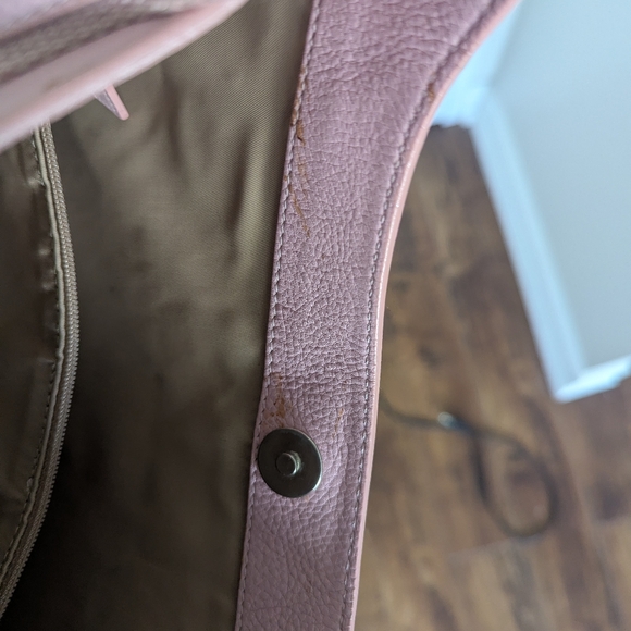 Vintage Dior Diorissimo Handbag with canvas beige and pink leather - Picture 15 of 16